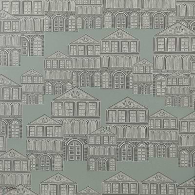 Maison wallpaper in Neo Mint van 1838 wallcoverings