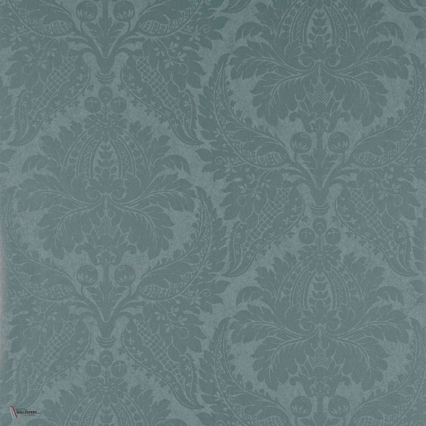 Malmaison Damask Tapete in Teal van Zoffany