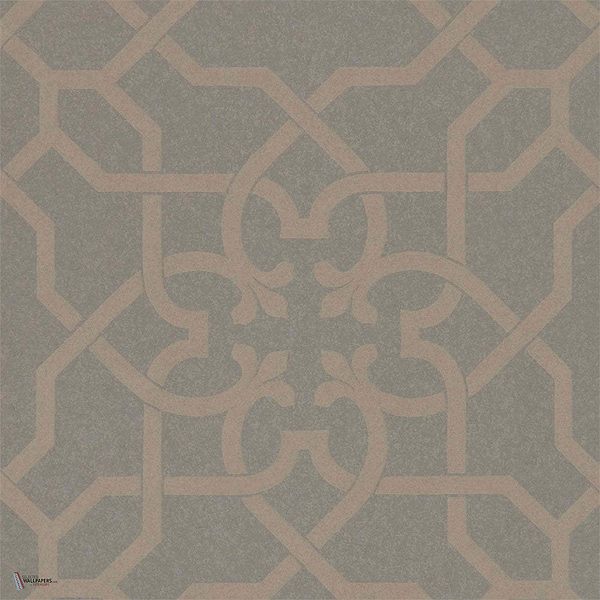 Mawton wallpaper in Charcoal van Sanderson