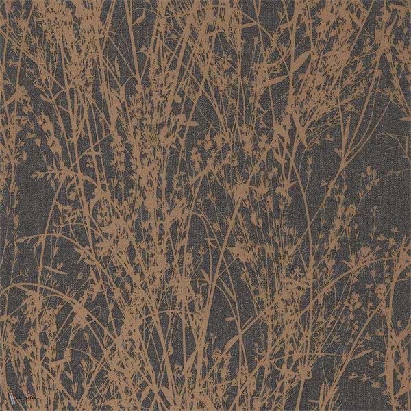 Meadow Canvas wallpaper in Bronze/Charcoal van Sanderson