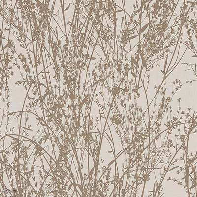 Meadow Canvas wallpaper in Gilver/Linen van Sanderson