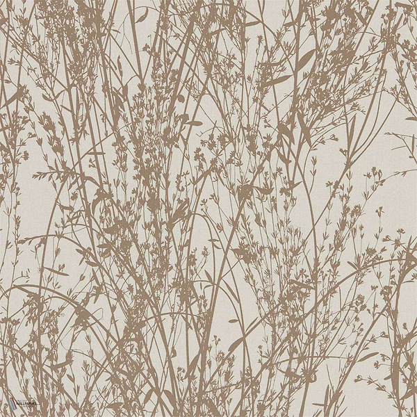 Meadow Canvas wallpaper in Gilver/Linen van Sanderson