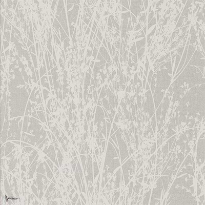 Meadow Canvas wallpaper in White/Grey van Sanderson