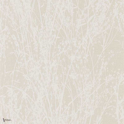 Meadow Canvas wallpaper in White/Parchment van Sanderson