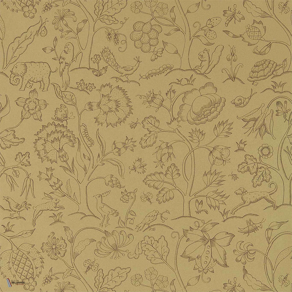 Middlemore behang in Antique Gold van Morris & Co
