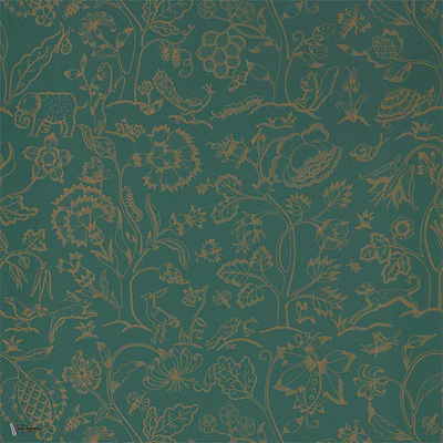 Middlemore behang in Moss Gold van Morris & Co