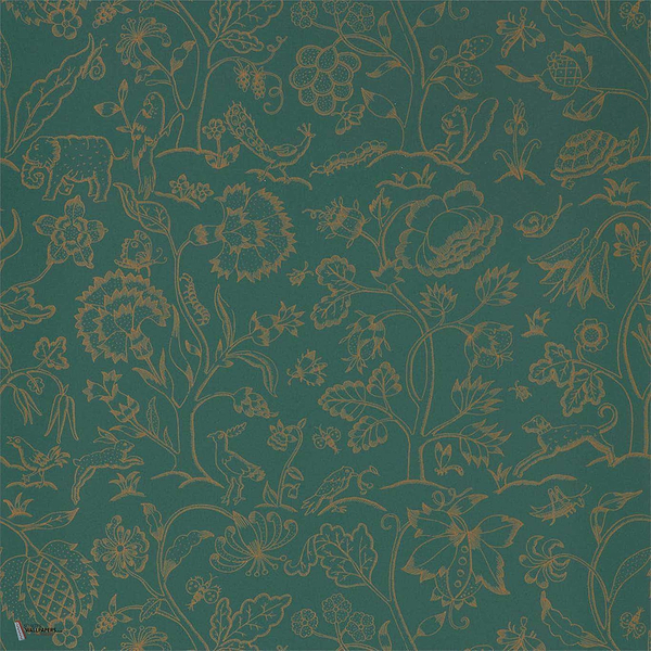 Middlemore behang in Moss Gold van Morris & Co