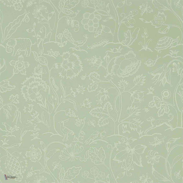 Middlemore behang in Sage Grey van Morris & Co