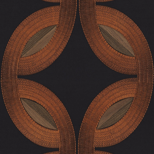 Mimbeau Tapete in Noir Cuivre von Casamance