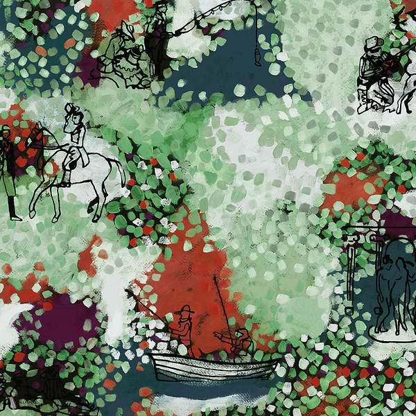 Castle'S Garden Tapete in Multicolor von Mind the Gap