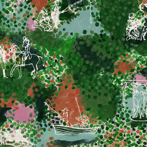 Castle'S Garden Tapete in Verdant Green von Mind the Gap