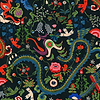 Dragon Flower Tapete in Black von Mind the Gap