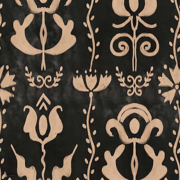 Grandma'S Stencil Tapete in Anthracite von Mind the Gap