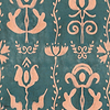 Grandma'S Stencil Tapete in Milky Blue von Mind the Gap