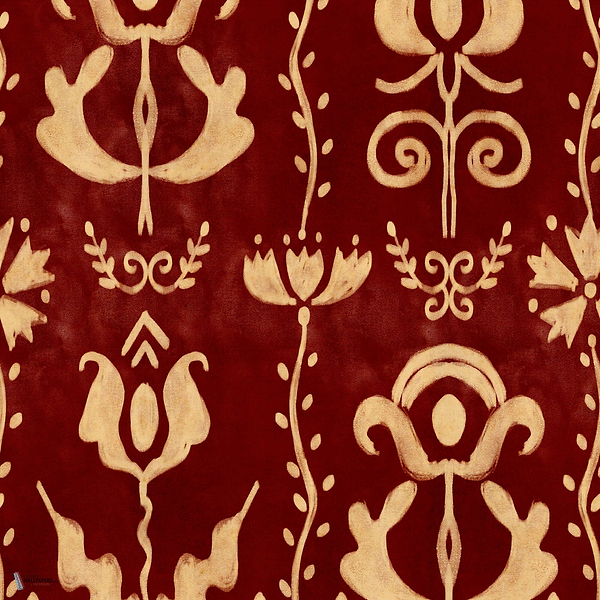 Grandma'S Stencil Tapete in Scarlet von Mind the Gap