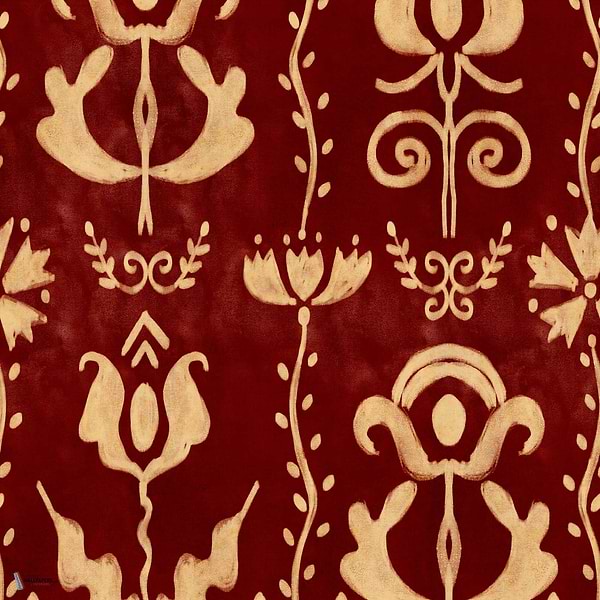 Grandma'S Stencil Tapete in Scarlet von Mind the Gap