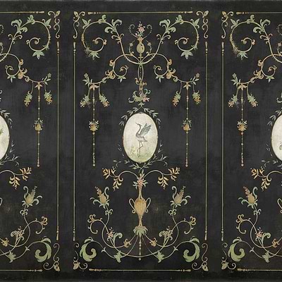 Mirto wallpaper in Coal by Coordonne