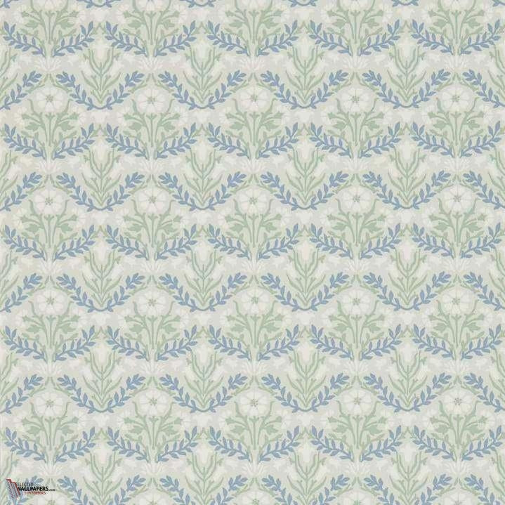 Morris Bellflowers Tapete in Grey/Fennel van Morris & Co