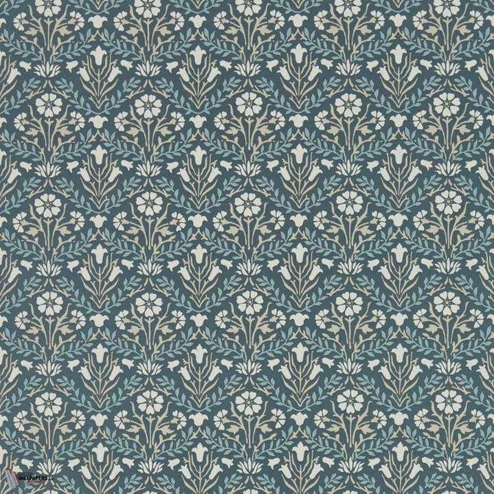 Morris Bellflowers Tapete in Indigo/Linen van Morris & Co