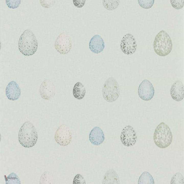 Nest Egg wallpaper in Marine/Aqua van Sanderson