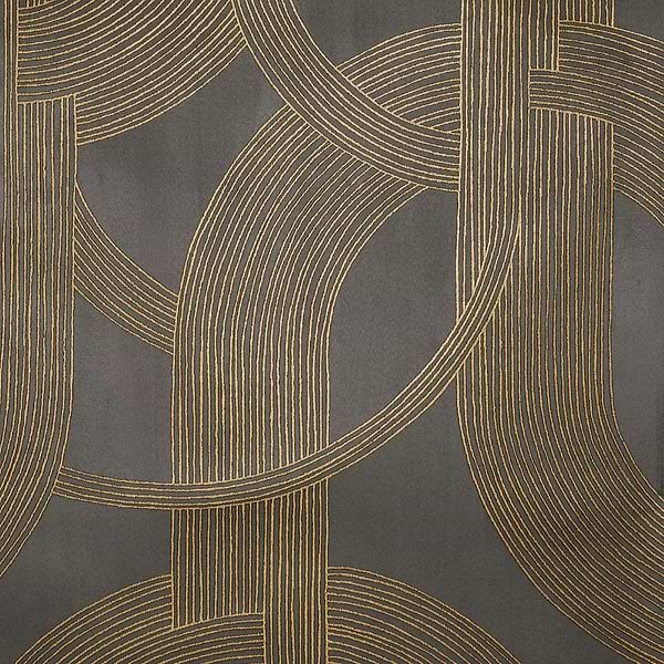 Odeon Tapete in Anthracite Dore von Casamance