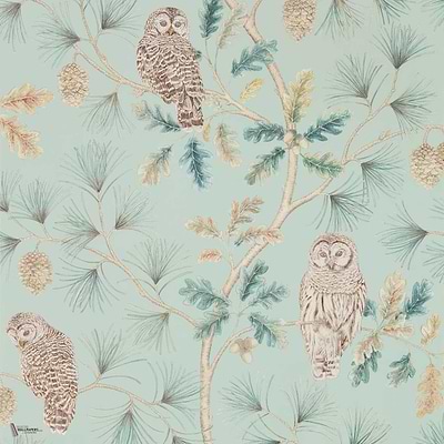 Owlswick Tapete in Blue van Sanderson