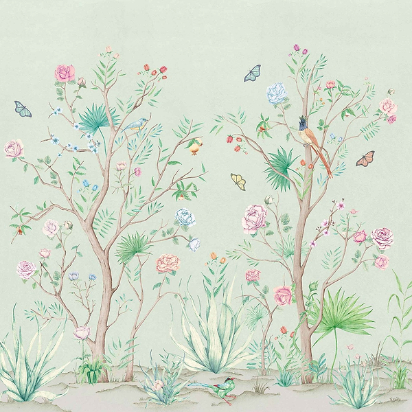 Peonies wallpaper in Aloe by Coordonne
