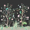 Peonies wallpaper in Coal by Coordonne