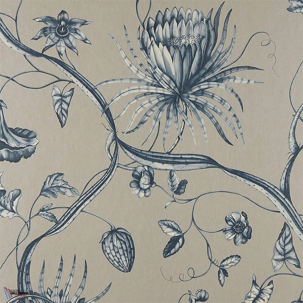 Phaedra wallpaper in Prussian Blue van Zoffany