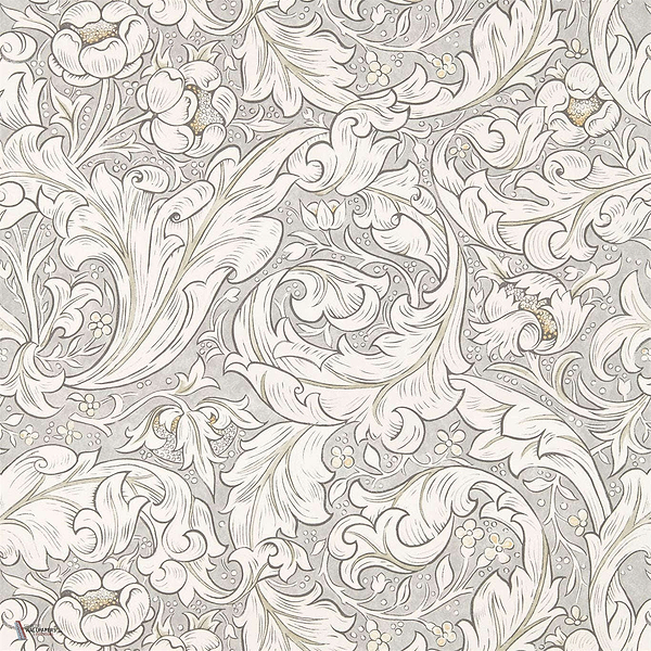 Pure Bachelors Button wallpaper in Stone/Linen van Morris & Co