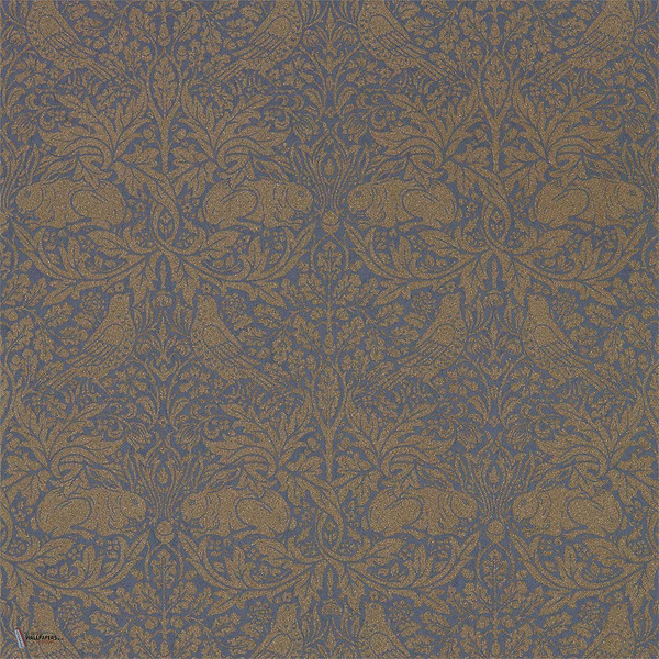 Pure Brer Rabbit wallpaper in Ink/Gold van Morris & Co