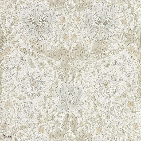 Pure Honeysuckle & Tulip wallpaper in Linen van Morris & Co