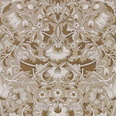 Pure Lodden Tapete in Gilver/Gold van Morris & Co