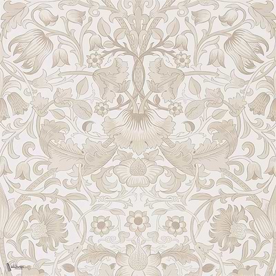 Pure Lodden Tapete in Ivory/Linen van Morris & Co