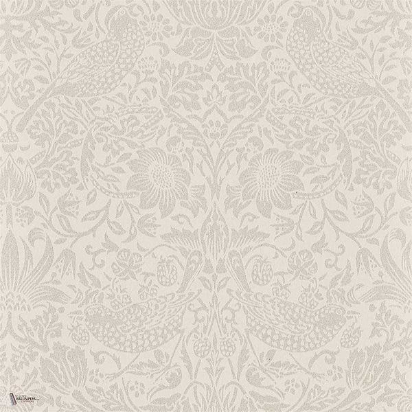 Pure Strawberry Thief wallpaper in Ecru/Cream van Morris & Co