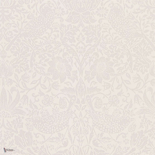 Pure Strawberry Thief wallpaper in Oyster/Chalk van Morris & Co