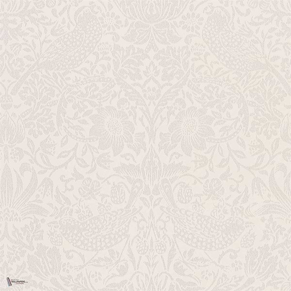 Pure Strawberry Thief wallpaper in Oyster/Chalk van Morris & Co