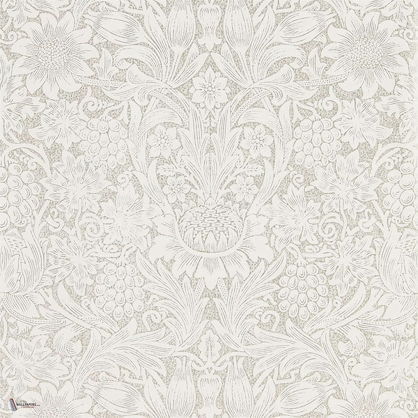 Pure Sunflower Tapete in Chalk/Silver van Morris & Co