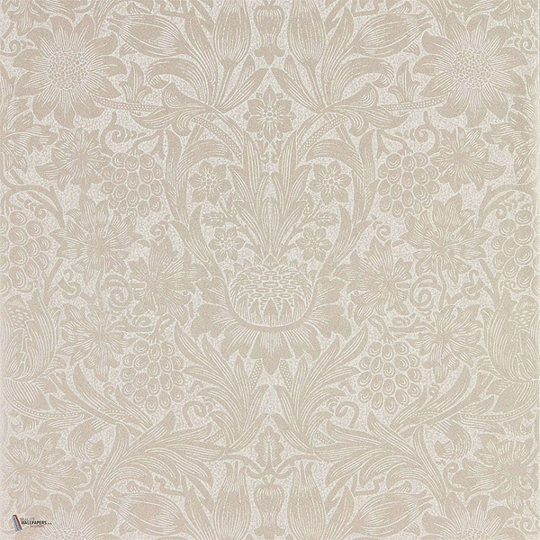 Pure Sunflower Tapete in Pearl/Ivory van Morris & Co