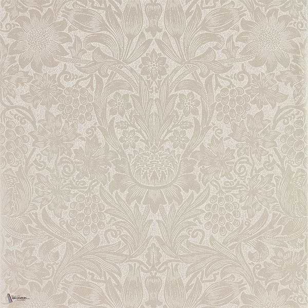 Pure Sunflower Tapete in Pearl/Ivory van Morris & Co