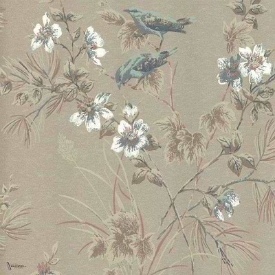 Rosemore Tapete in Taupe van 1838 wallcoverings