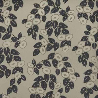 Rosetta wallpaper in Jet van 1838 wallcoverings