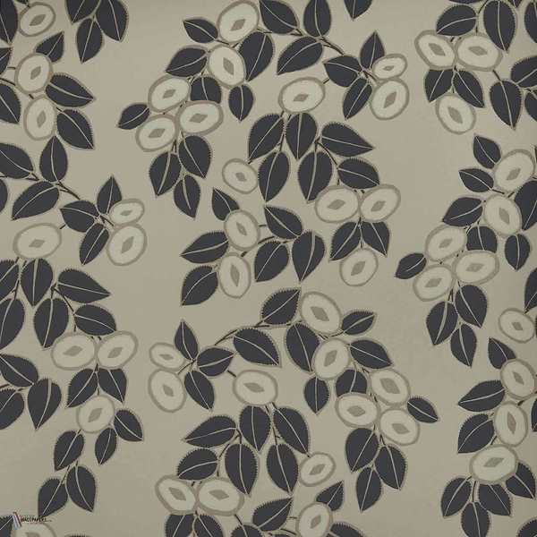 Rosetta wallpaper in Jet van 1838 wallcoverings