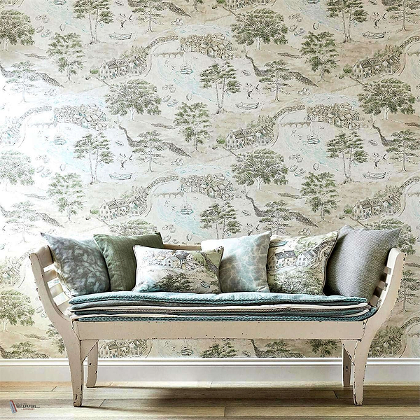 Sea Houses wallpaper van Sanderson