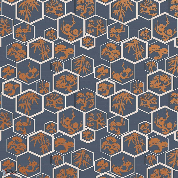 Shouchikubai wallpaper in Bespoke Copper van Farrow & Ball