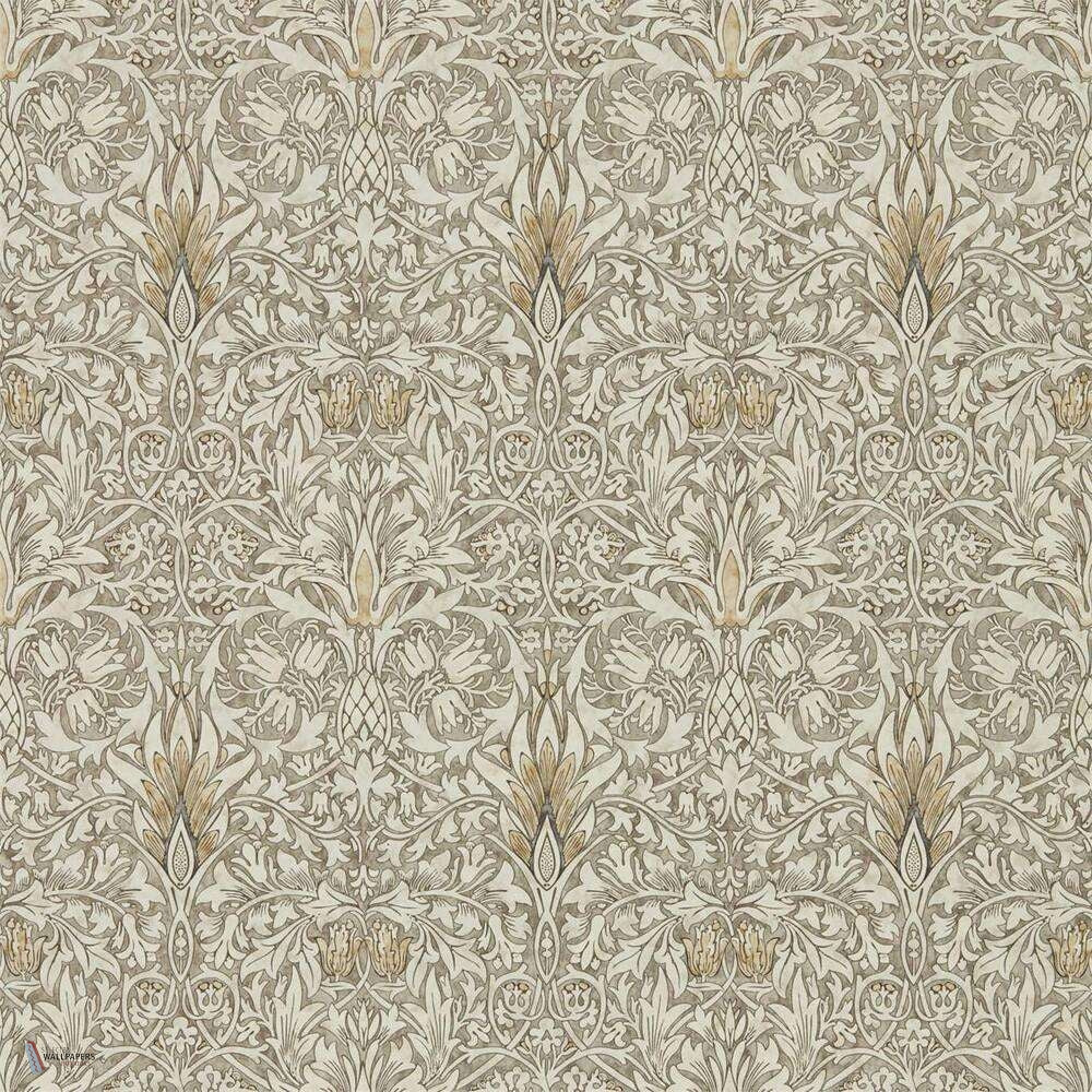Snakeshead Tapete in Stone/Cream van Morris & Co