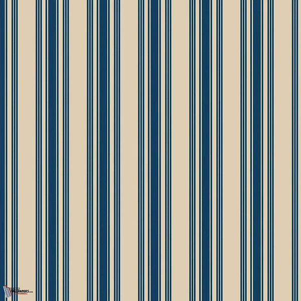 Tented Stripe wallpaper in Extra Blue van Farrow & Ball