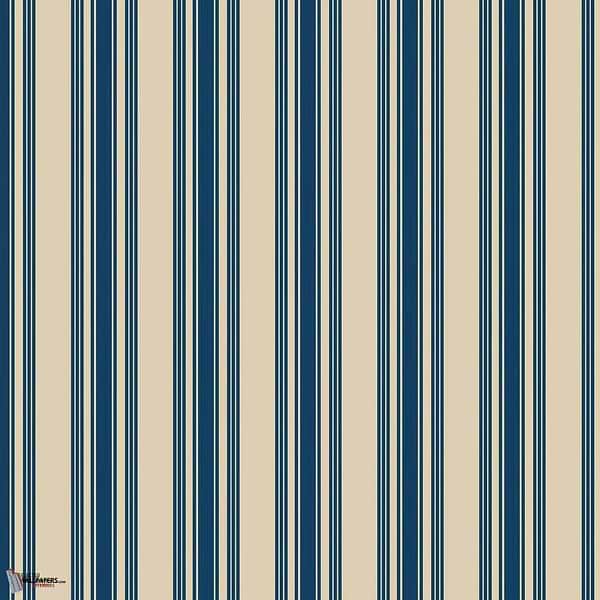 Tented Stripe wallpaper in Extra Blue van Farrow & Ball