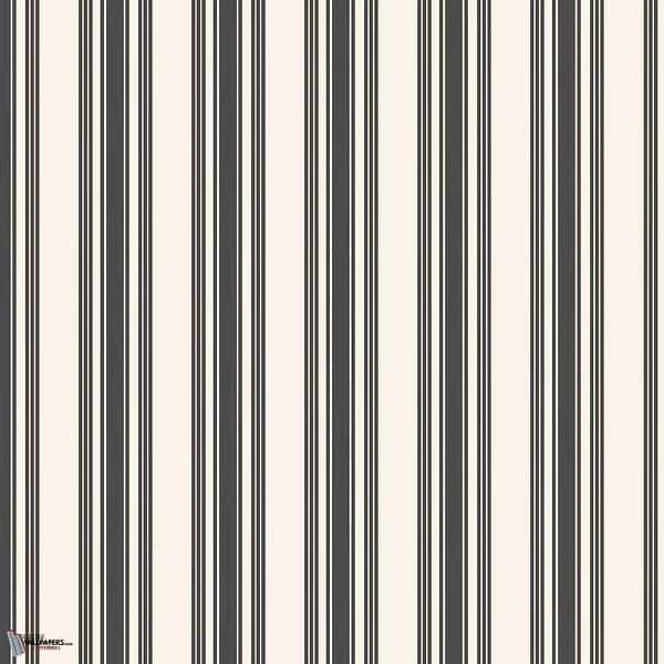 Tented Stripe wallpaper in Off Black van Farrow & Ball