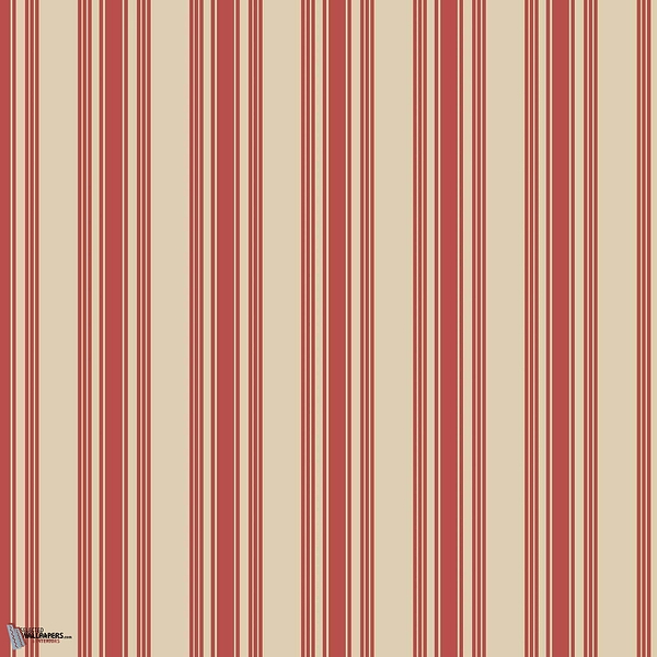 Tented Stripe wallpaper in Red van Farrow & Ball
